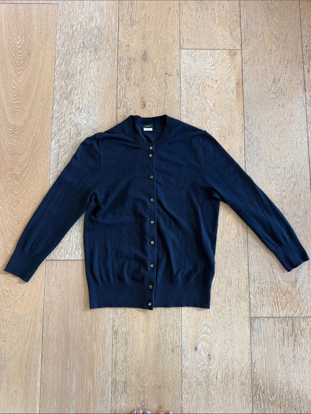J. Crew Navy Button-Up Lightweight Cardigan 00s